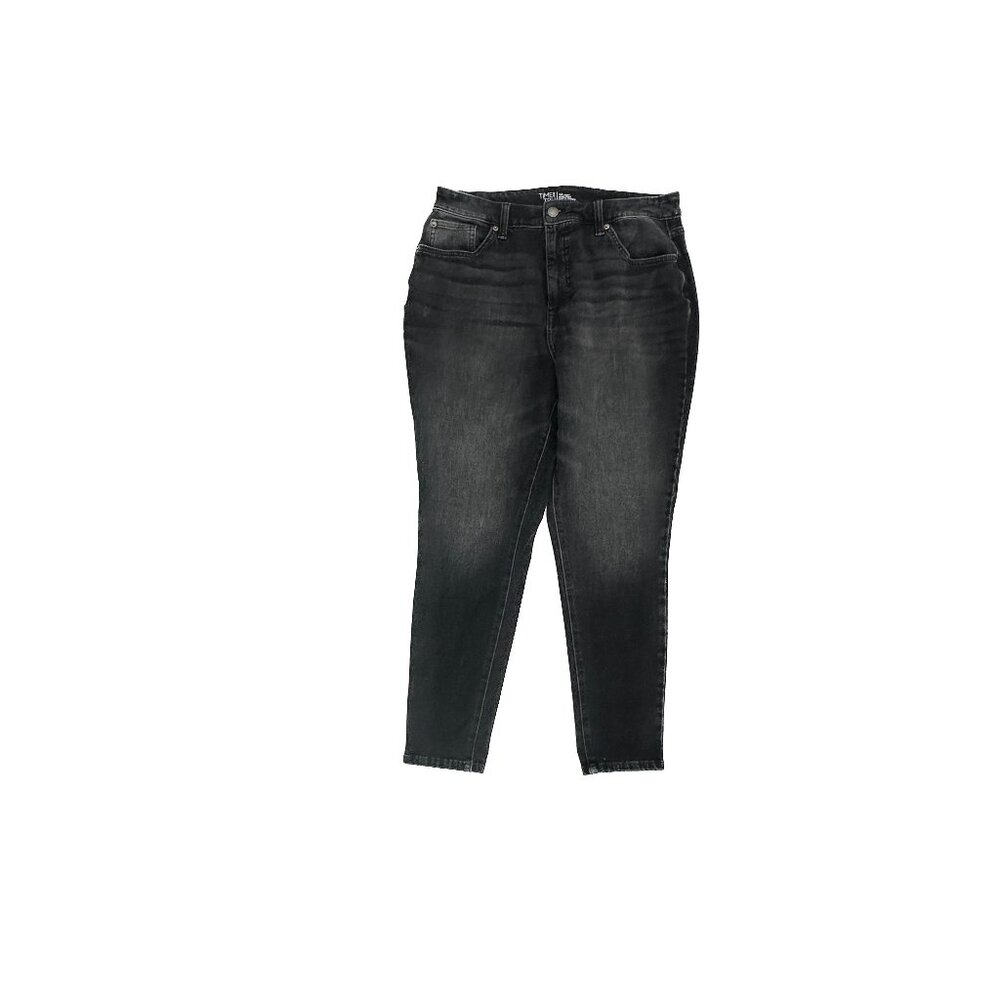 Time And Tru High Rise Curvy Skinny Women's size 14P Black Denim Jeans‎